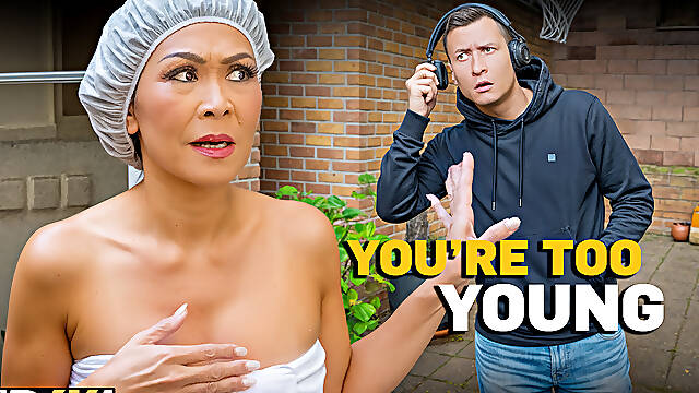 MATURE4K. Asian riding young Czech man