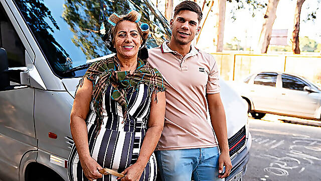 Fat Grandma Picked up for Rough Anal in My Driving Van