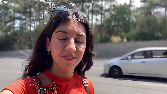 Crazy Girl Sucking Dick in the Bushes - Huge Facial Cumwalk