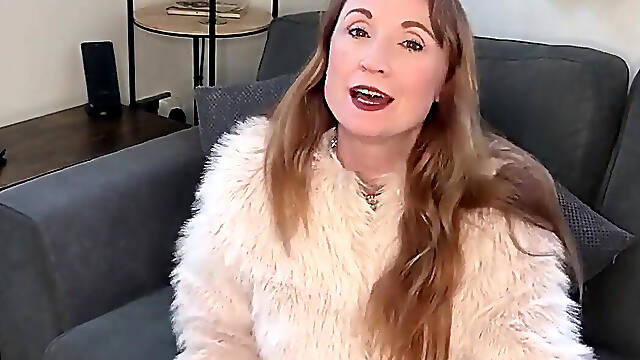Fur Coat No Panties Cougar Step-stepmom Spit Fetish Blowjob