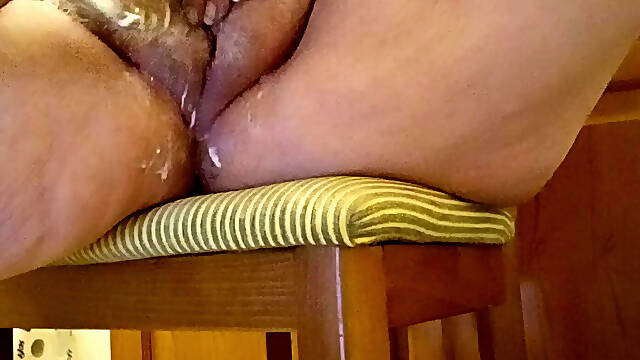 53 Year Old Amateur Shaves Her Hairy Pussy Closeup - Part 2