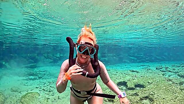 Aquaphilias- Indica Fetish Kelli Curtis Sea Jewel- Vintage SCUBA training in the Springs and Masturbate