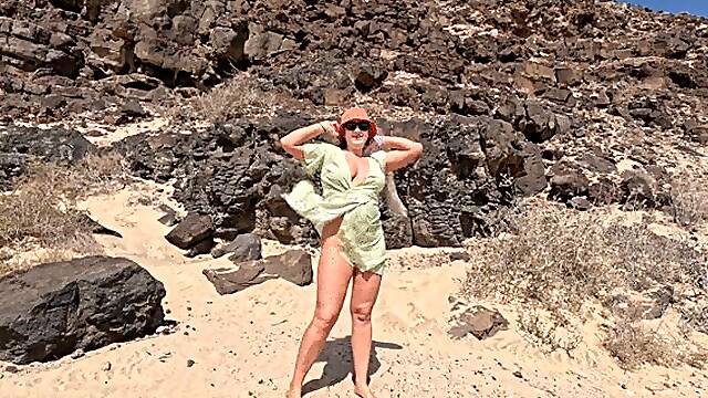 POV Flashing in the Breeze: Beach Tease in a Wrap Dress