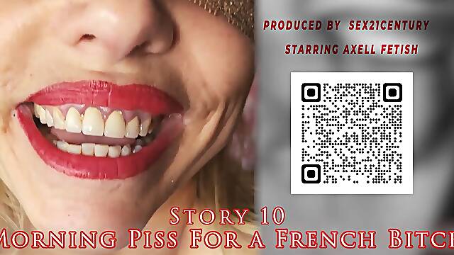 A French Bitch Serves a Dick, Swallows His Urine - Licking Ass and Sucking Dick