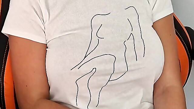 Cute Pink Bear Birgit's Panties and Shaved Pussy Fingering