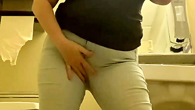 Follow Me in Bathrooms Wearing a Pink Thong