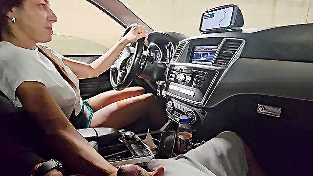 She Takes My Cock in Her Hand While We're Stuck in Traffic on the Highway