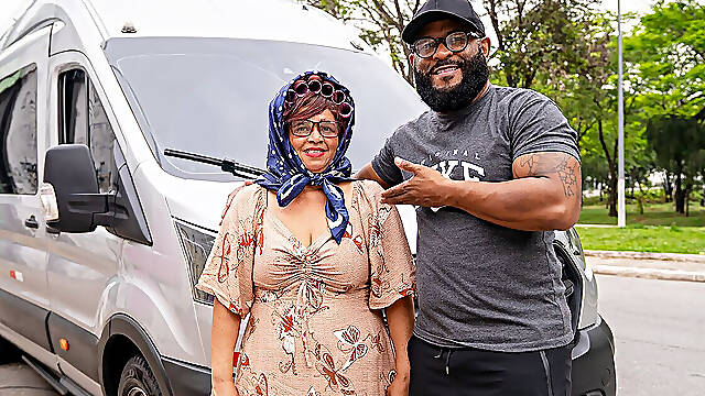 Fat Redhead Mature Ass Stretched in Driving Bus