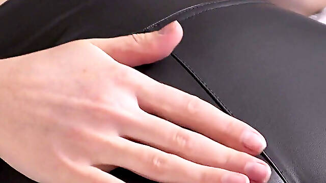 Leather Leggings Pussy Camel Toe Asmr Tease