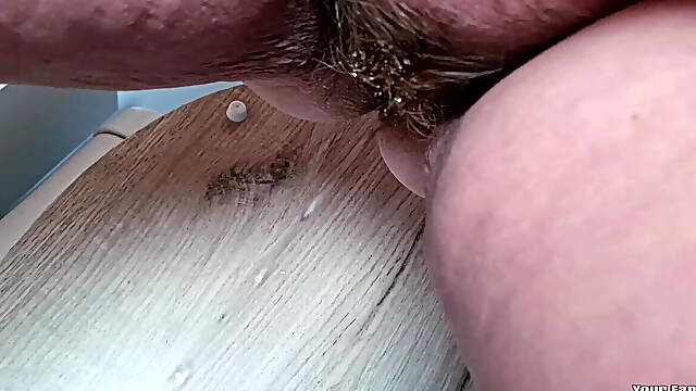 Hot Fresh Golden Piss Just for You From Mature MILF Hairy Pussy