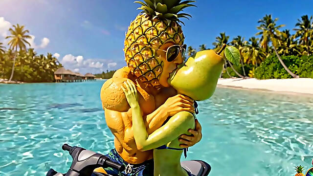Episode 4 - Cute Pineapple Girl and Sweet Avocado Man Sharing Gentle Tropical Moments AI Hentai