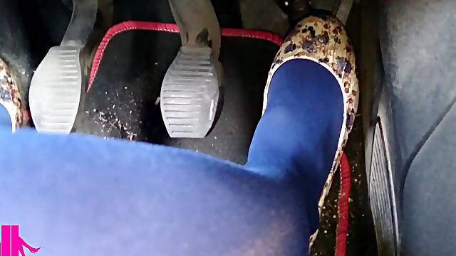 Driving Fast in Flowered Ballet Flats