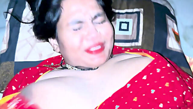 My Hot Indian Wife in Red Saree Seduced Me for Full Night Wild Ride