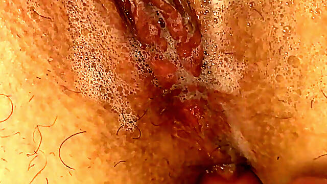 I Was Shaving My Wife's Pussy When My Finger Fell Into Her Soapy Ass