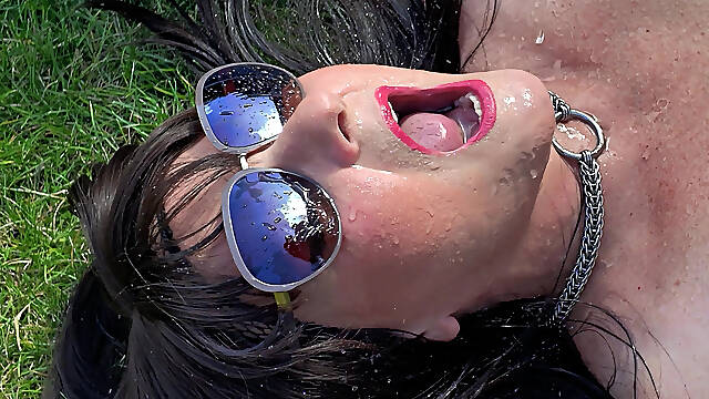 Close-up Mouth Filled with Piss - Ithastopeefun