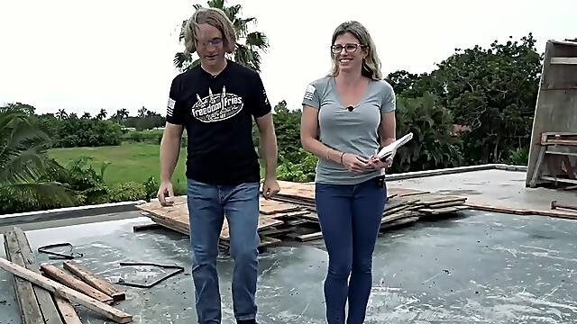 Beautiful actress Cory Chase in hot outdoor scene with Luke Longly