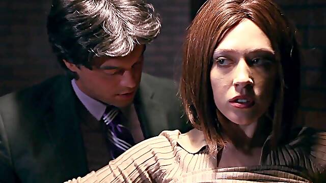 Kagney Linn Karter’s hot lesbian scene with a brunette porn actress.